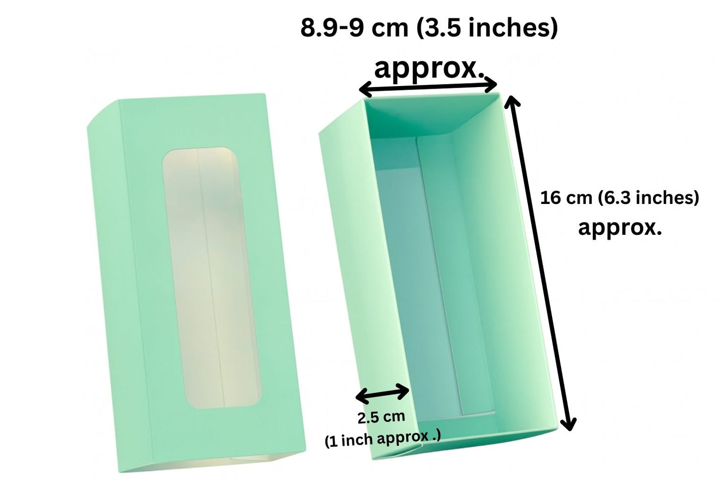 Light Green Kunafa Chocolate Bar Box – Pack of 10 Pcs | Window Chocolate Bar Box Packaging