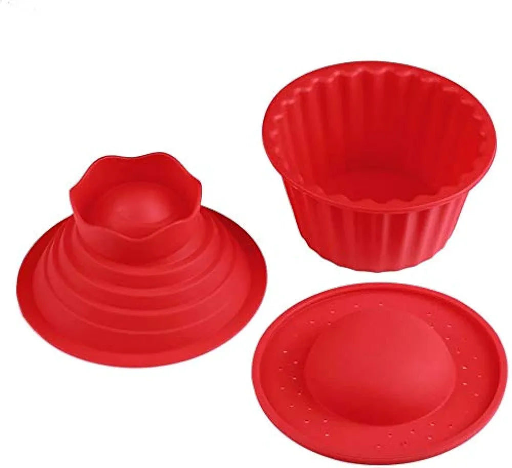 Big Cupcake Mould | 3-Piece Silicone Piñata Cake Mold Set | Giant Cupcake & Surprise Cake Maker
