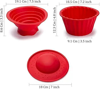 Big Cupcake Mould | 3-Piece Silicone Piñata Cake Mold Set | Giant Cupcake & Surprise Cake Maker