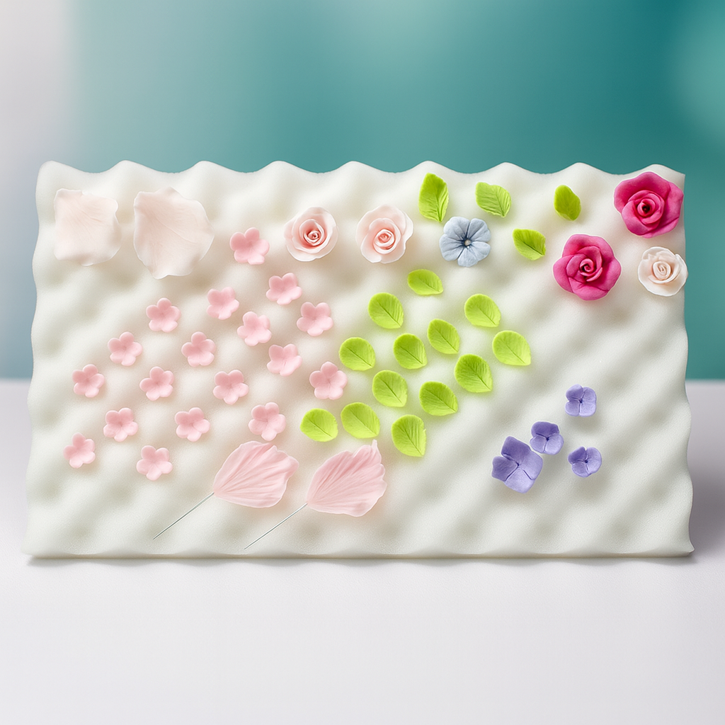 Wavy Foam Drying Pad for Fondant Flowers & Petals | Cake Decoration Support Sponge | Sugar Craft & Gum Paste Tools