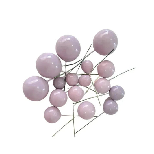 Light Purple Faux Ball Cake Topper - Pack of 20 Pieces