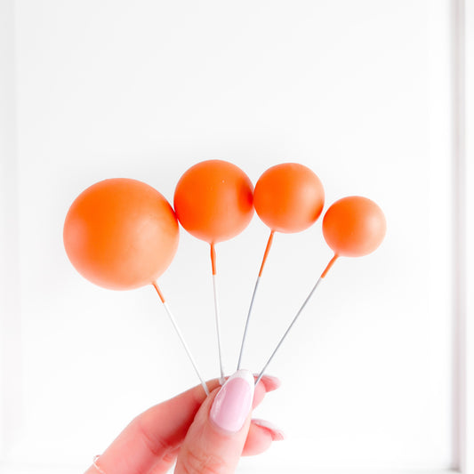 Orange Faux Balls – Pack of 20 (Mix Sizes)