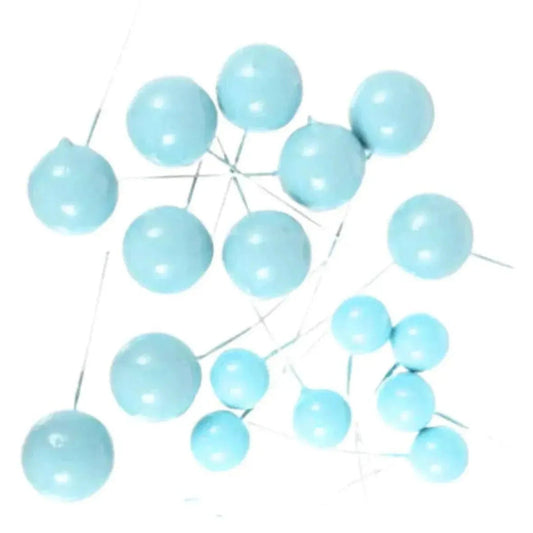 Blue Faux Ball Cake Topper - Pack of 20 Pieces