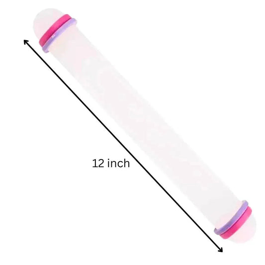 12 Inch Nylon Fondant & Dough Rolling Pin with Adjustable Guides