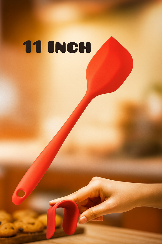 Heavy Duty 11 Inch Silicone Spatula – Baking, Mixing, Cooking Essential.