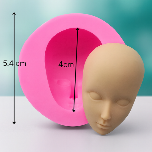 Face Shape Silicone Mould for Fondant, Gum Paste & Clay Crafting.