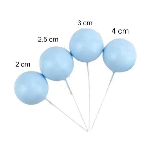 Blue Faux Ball Cake Topper - Pack of 20 Pieces