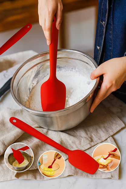 Heavy Duty 11 Inch Silicone Spatula – Baking, Mixing, Cooking Essential.